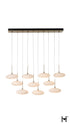 Hubbardton Forge Clouds 10 Light Pendant in Modern Brass Finish Model: 131148-SKT-STND-86-GS0818