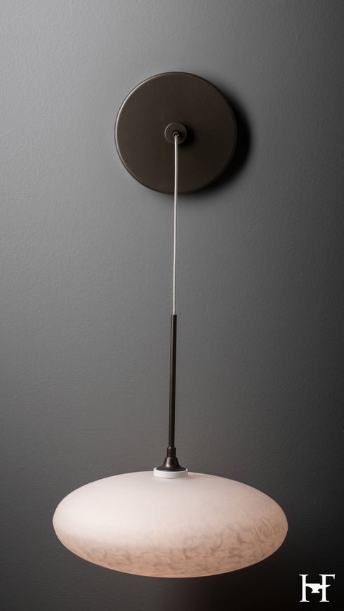 Hubbardton Forge Clouds Low Voltage Sconce in Dark Smoke Finish Model: 201399-SKT-07-GS0818