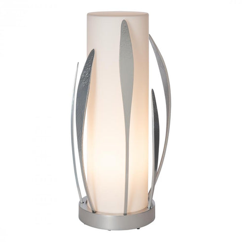 Hubbardton Forge Dahlia Cylindrical Table Lamp in Sterling Finish Model: 272104-SKT-85-GG0037