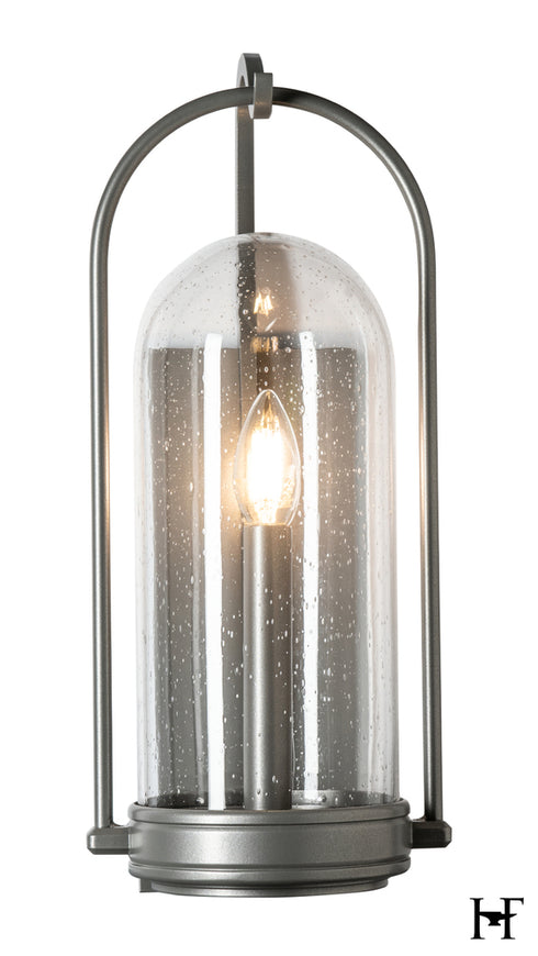 Hubbardton Forge Davis Small Outdoor Sconce in Coastal Burnished Steel Finish Model: 305211-SKT-78-II0824