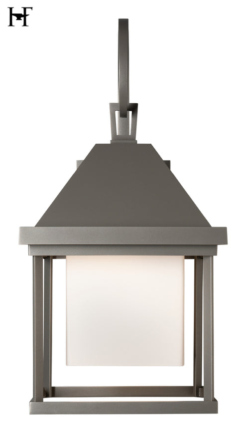 Hubbardton Forge Dorset Medium Dark Sky Friendly Outdoor Sconce in Coastal Burnished Steel Finish Model: 305202-SKT-78-GG0832