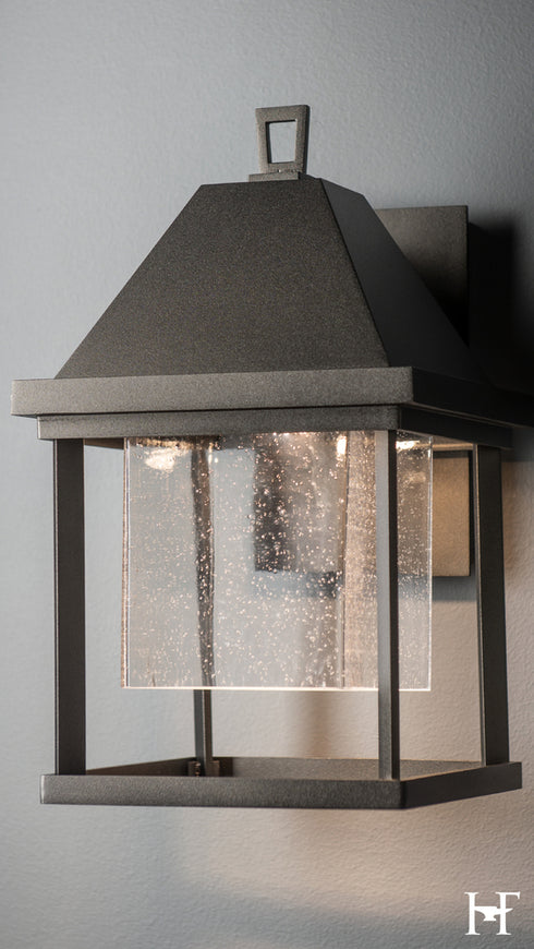 Hubbardton Forge Dorset Small Dark Sky Friendly Outdoor Sconce in Coastal Oil Rubbed Bronze Finish Model: 305201-SKT-14-II0831