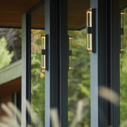 Hubbardton Forge Double Axis Large LED Outdoor Sconce in Coastal Oil Rubbed Bronze Finish Model: 306425-LED-14-ZM0333
