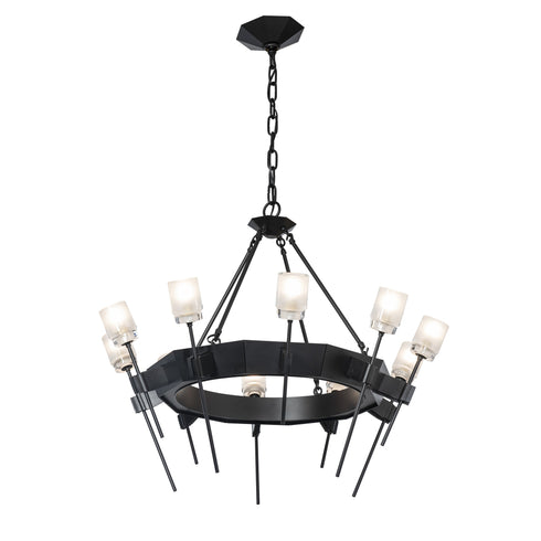 Hubbardton Forge Echo 10 Light Circular Chandelier Model: 101525-SKT-02-YC0369