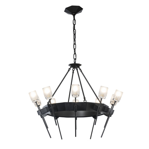 Hubbardton Forge Echo 10 Light Circular Chandelier Model: 101525-SKT-14-YC0369