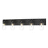 Hubbardton Forge Eos 5 Light Bath Sconce in Black Finish Model: 201333-SKT-10-ZM0718