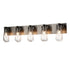 Hubbardton Forge Eos 5 Light Bath Sconce in Black Finish Model: 201333-SKT-10-ZM0718