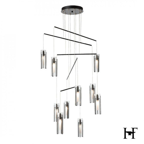 Hubbardton Forge Exos 10 Light Mobile Pendant ink Finish Model: 131154-SKT-STND-89-ZM0065