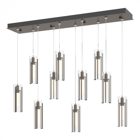 Hubbardton Forge Exos 10 Light Rectangular Pendant Model: 131204-SKT-STND-85-ZM0065