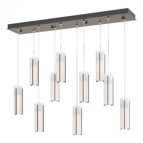 Hubbardton Forge Exos 10 Light Rectangular Pendant Model: 131204-SKT-STND-85-ZM0065
