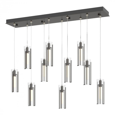 Hubbardton Forge Exos 10 Light Rectangular Pendant Model: 131204-SKT-STND-85-ZM0065