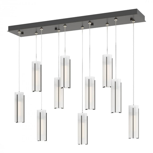 Hubbardton Forge Exos 10 Light Rectangular Pendant Model: 131204-SKT-STND-85-ZM0065