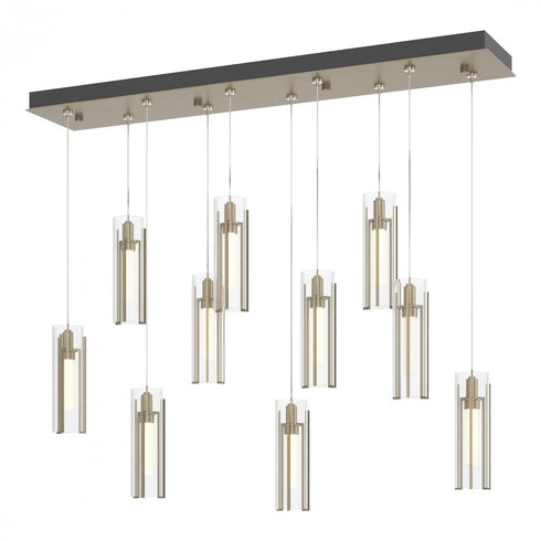 Hubbardton Forge Exos 10 Light Rectangular Pendant Model: 131204-SKT-STND-85-ZM0065
