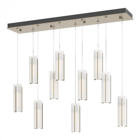 Hubbardton Forge Exos 10 Light Rectangular Pendant Model: 131204-SKT-STND-85-ZM0065