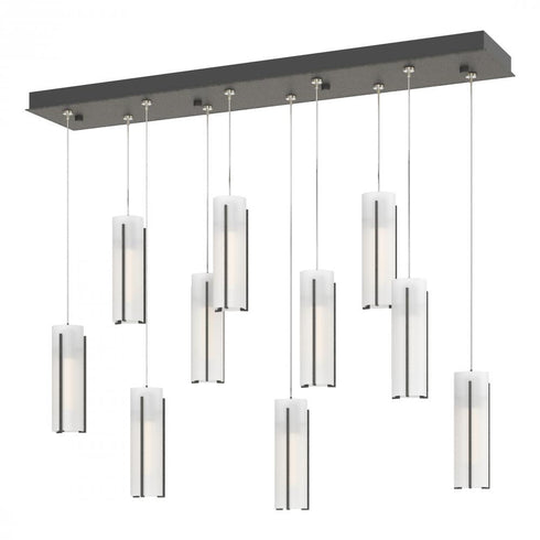 Hubbardton Forge Exos 10 Light Rectangular Pendant Model: 131204-SKT-STND-85-ZM0065