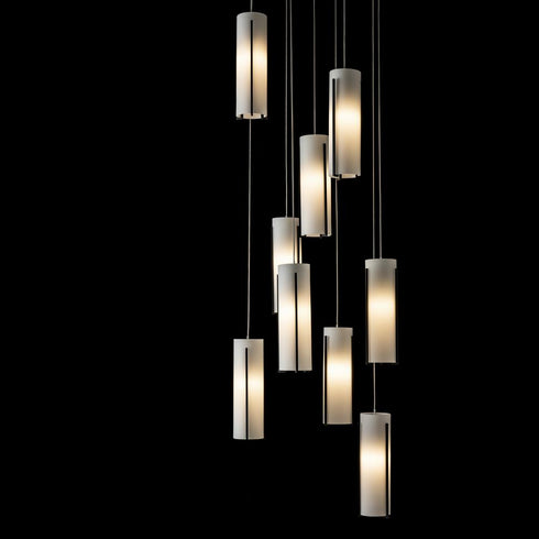 Hubbardton Forge Exos 9 Light Round Pendant Model: 131104-SKT-STND-14-GG0065