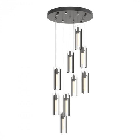 Hubbardton Forge Exos 9 Light Round Pendant Model: 131104-SKT-STND-14-GG0065