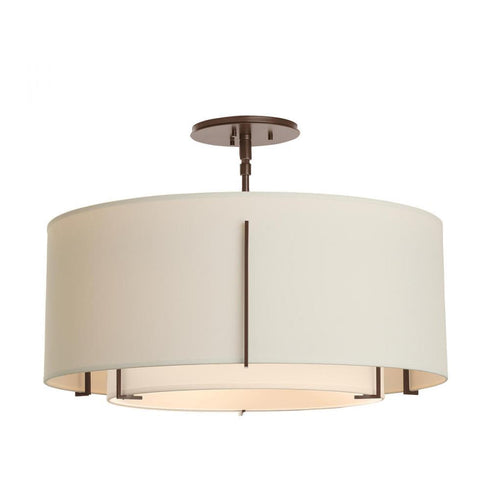 Hubbardton Forge Exos Double Shade Semi Flush Model: 126503-SKT-05-SA1590-SA2290