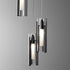 Hubbardton Forge Exos Glass 5 Light Pendant Model: 131124-SKT-LONG-20-ZM0065