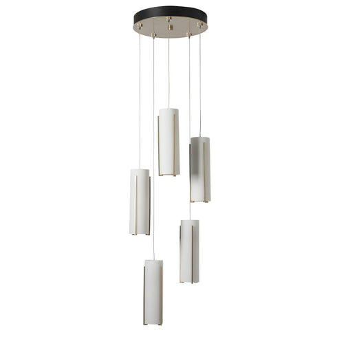 Hubbardton Forge Exos Glass 5 Light Pendant Model: 131124-SKT-LONG-20-ZM0065