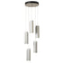 Hubbardton Forge Exos Glass 5 Light Pendant Model: 131124-SKT-LONG-20-ZM0065