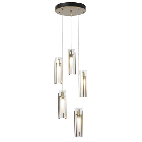 Hubbardton Forge Exos Glass 5 Light Pendant Model: 131124-SKT-STND-85-GG0065