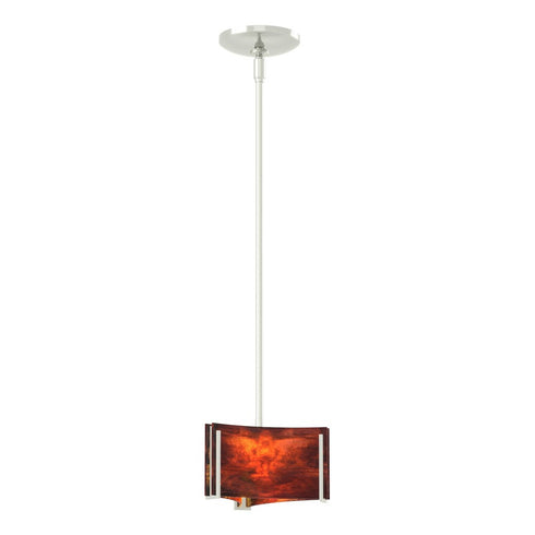 Hubbardton Forge Exos Glass Exos Delta Mini Pendant in Bronze Finish Model: 188100-SKT-MULT-05-AA0156