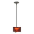 Hubbardton Forge Exos Glass Exos Delta Mini Pendant in Bronze Finish Model: 188100-SKT-MULT-05-AA0156