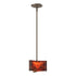 Hubbardton Forge Exos Glass Exos Delta Mini Pendant in Bronze Finish Model: 188100-SKT-MULT-05-AA0156
