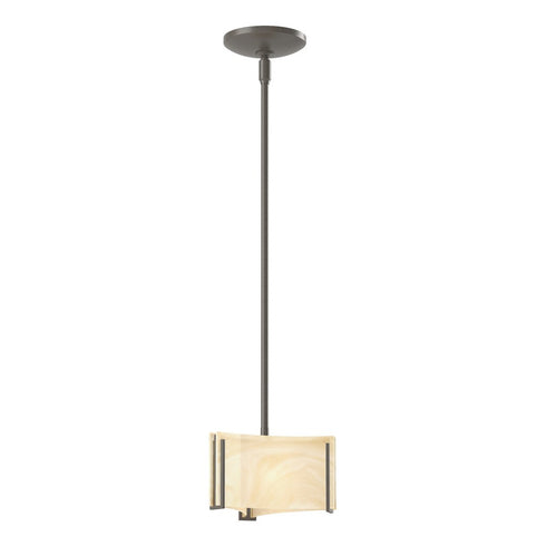 Hubbardton Forge Exos Glass Exos Delta Mini Pendant in Bronze Finish Model: 188100-SKT-MULT-05-AA0156