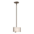 Hubbardton Forge Exos Glass Exos Delta Mini Pendant in Bronze Finish Model: 188100-SKT-MULT-05-AA0156