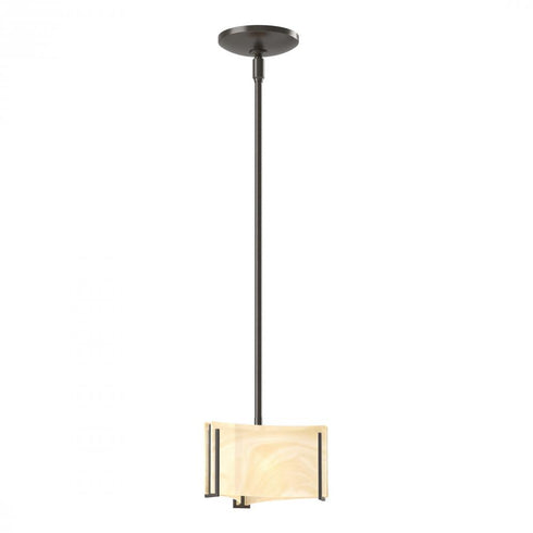Hubbardton Forge Exos Glass Exos Delta Mini Pendant in Bronze Finish Model: 188100-SKT-MULT-05-AA0156