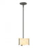 Hubbardton Forge Exos Glass Exos Delta Mini Pendant in Bronze Finish Model: 188100-SKT-MULT-05-AA0156