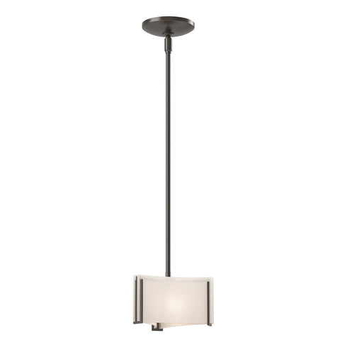 Hubbardton Forge Exos Glass Exos Delta Mini Pendant in Bronze Finish Model: 188100-SKT-MULT-05-AA0156