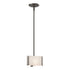 Hubbardton Forge Exos Glass Exos Delta Mini Pendant in Bronze Finish Model: 188100-SKT-MULT-05-AA0156