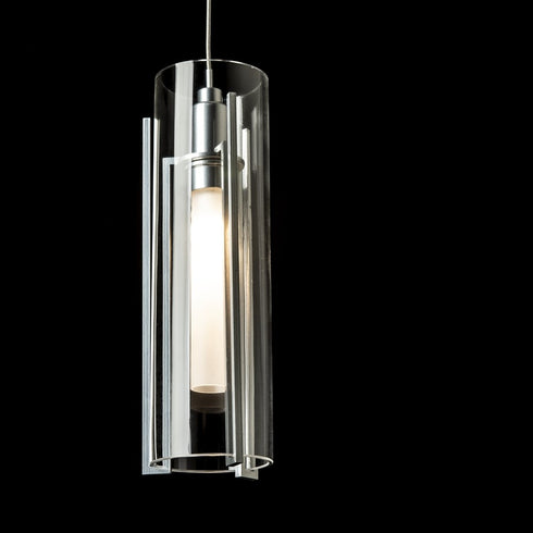 Hubbardton Forge Exos Glass Low Voltage Mini Pendant in Bronze Finish Model: 161180-SKT-STND-05-GG0065