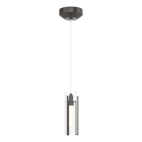 Hubbardton Forge Exos Glass Low Voltage Mini Pendant in Bronze Finish Model: 161180-SKT-STND-05-GG0065