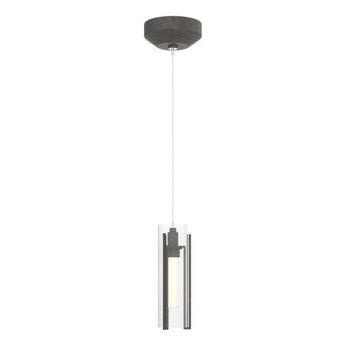 Hubbardton Forge Exos Glass Low Voltage Mini Pendant in Bronze Finish Model: 161180-SKT-STND-05-GG0065