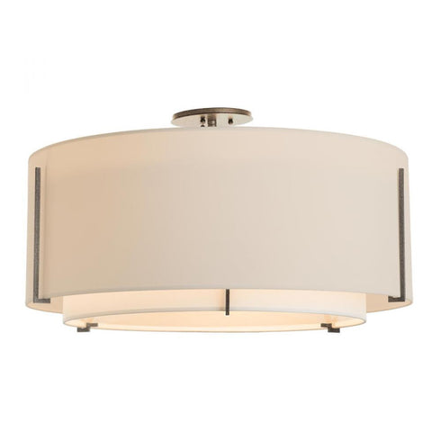 Hubbardton Forge Exos Large Double Shade Semi Flush Model: 126505-SKT-20-SF2290-SJ2899
