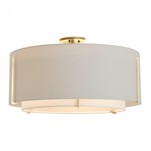 Hubbardton Forge Exos Large Double Shade Semi Flush Model: 126505-SKT-86-SF2290-SF2899