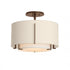 Hubbardton Forge Exos Small Double Shade Semi Flush Model: 126501-SKT-05-SA1099-SA1590
