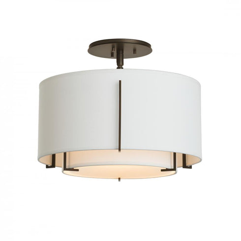 Hubbardton Forge Exos Small Double Shade Semi Flush Model: 126501-SKT-14-SF1099-SA1590