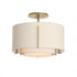 Hubbardton Forge Exos Small Double Shade Semi Flush Model: 126501-SKT-84-SA1099-SA1590