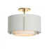 Hubbardton Forge Exos Small Double Shade Semi Flush Model: 126501-SKT-86-SF1099-SA1590