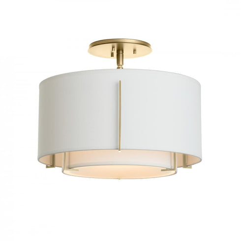 Hubbardton Forge Exos Small Double Shade Semi Flush Model: 126501-SKT-86-SF1099-SA1590