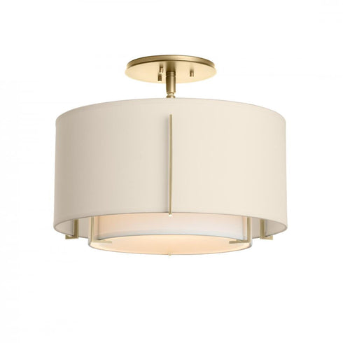 Hubbardton Forge Exos Small Double Shade Semi Flush Model: 126501-SKT-86-SF1099-SA1590