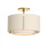 Hubbardton Forge Exos Small Double Shade Semi Flush Model: 126501-SKT-86-SF1099-SA1590