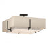 Hubbardton Forge Exos Square Double Shade Semi Flush Model: 126510-SKT-14-SF1605-SA2012