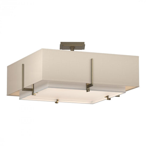 Hubbardton Forge Exos Square Double Shade Semi Flush Model: 126510-SKT-84-SA1605-SA2012