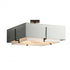 Hubbardton Forge Exos Square Large Double Shade Semi Flush Model: 126513-SKT-14-SF2012-SE2401